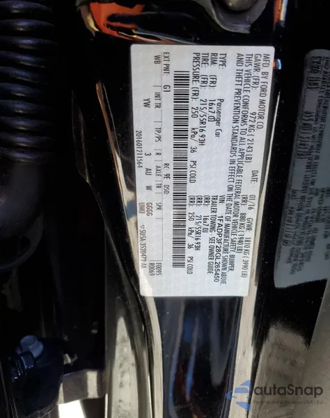 2016 Ford Focus Se from USA, damaged, VIN 1FADP3F28GL265450